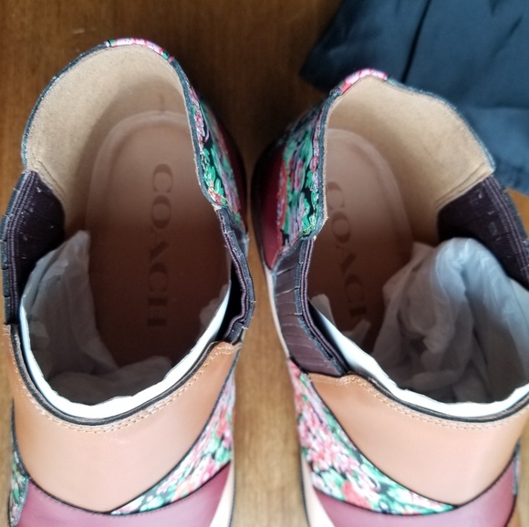 New size! Coach Patchwork Bandit Leather Boots - Picture 6 of 8